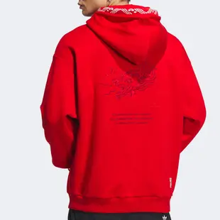 Adidas New FT GFX Hood 男女 紅色 冬天 休閒 龍年 CNY 帽T 長袖 IX4217