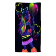 Retro Colored Cool Girl Gigi Microfiber Beach Towel