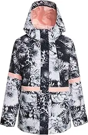 [Roxy] Women's Ritual Snow Jacket with DryFlight Technology (Large, True Black Future Flower (KVJ2))