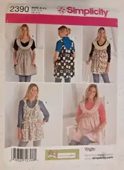 Simplicity Pattern 2390 Misses' Maternity Aprons Sewing Craft Project (H)