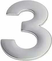 Romak SNN03 Stainless Steel Numeral Stick On, Number 3, 75 mm Size