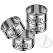 4" Springform Cake Pan 4 Pcs Stainless Steel Springform Pans with 50 Pcs Pape...