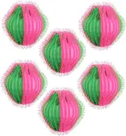 FONDOTIN Nylon Laundry Balls for Pet Hair Removal 6 Pack Large Washing Machine Cleaning Reusable