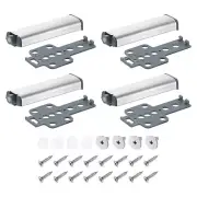4Pcs Push to Open Door Latch, Stainless Steel Magnetic Push Latches, with Holes