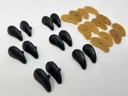 6 pair VTG Zims 18mm Large Angled Black Plastic Safety Eyes Amigurumi Craft Doll
