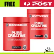 2 x BSC Body Science Pure Creatine Monohydrate 200g 66 Serves *TWIN PACK*