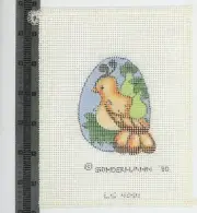 Vintage Linda Sondermann Partridge Ornament Hand Painted Needlepoint Canvas NEW