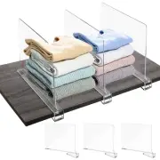6 Pcs Shelf Dividers Separators For Storage Bins Closet Organizer Office
