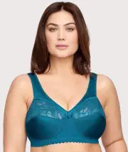 Glamorise Magiclift Original Wire-Free Support Bra - Dark Teal (Size 20J)