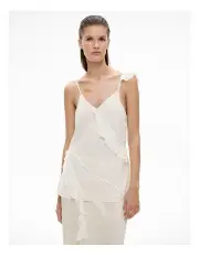 [Witchery] Ruffle Trim Camisole in Chalk