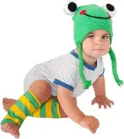 Rubie's Baby's Frog Costume Kit Leg Warmers and Crochet Hat - Froggy Set -6-12Mo