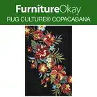 Rug Culture® Copacabana Outdoor Indoor Rug | Tropical Black