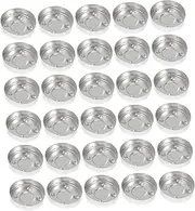 FIXOSHEE 50Pcs Aluminum Candle Cup Cases DIY Tealight Holders for Crafts Scented Candles and Home Decoration Durable and Heat Resistant Candle Containers