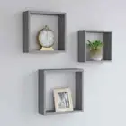 3-Piece Cube Floating Shelves Set DIY Wall Mount Display Bookcase Shelf Shelving
