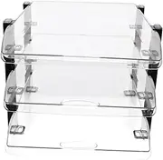 Homoyoyo Desktop File Organizer Transparent Storage Rack for Office Home Table Organizer for Papers Documents and Tools Neat Design Space Saving