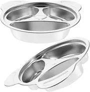 Cabilock 3 Compartment Kids Plate Stainless Steel Cartoons Safe Diet Plate for Toddlers Kids Adults