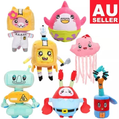 Lankybox Ocean Series GHOST/ROCKY/ROBOT/FOXY SpongeBob SquarePants Plush Toy Kid