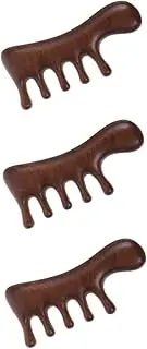 Baluue Wide Tooth Sandalwood Comb No Static Wooden Hair Comb for Curly Hair Scalp Massage Smooth Texture Comfortable Grip present for Women