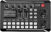 Professional Audio Mixer,F998 Audio Mixer With Dj Mixer Effects - Multiple Sound Effects Recording Desktop Audio Mixer, Podcast Production Studio Equipment For Studio Recording, Home Karaoke