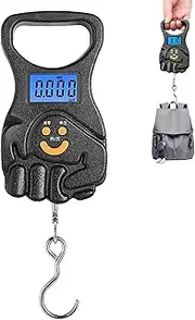 [Generic] Crane Scale,Portable Spring Scale High-Precision | 110 Lb/50kg Suitcase Weight Scale, Luggage Weight Scale with Hook, Lightweight, Clear Display, USB Charging for Fishing