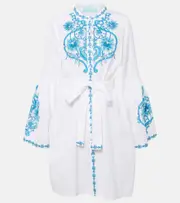 [Melissa Odabash] Melissa Odabash Everly cotton and linen minidress AU 12 white
