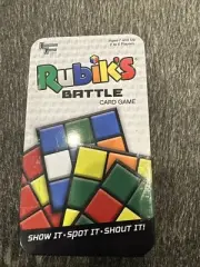 Rubik’s Battle Card Game in Tin University Game Complete Open box Rubiks Cube