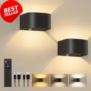 Rechargeable Motion Sensor Light Wireless LED Night Light Remote 3 Colors