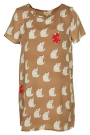 Meow T Shirt Dress--IDS-9254