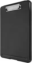 HAPINARY Elegant A4 File Storage Box Clip Board Plastic Document Holder Compact Portable for Home Office School