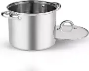 Cook N Home 8 Quart Stainless Steel Stockpot Kitchen Cookware with Lid