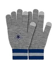 FOCO Dallas Cowboys Big Logo Gray Knit Gloves, Gray