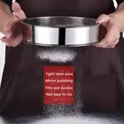 Kitchen Fine Mesh Flour Sifter Round Stainless Steel Flour Sieve Strainer Si* CR