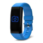 B06 0.96" IPS Color Touch Screen Smart Bracelet IP67 Waterproof Pedometer Heart Rate Blood Pressure Sleep Monitor Fitness Smart Watch BLUE COLOR