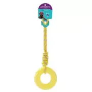Paws & Claws 45cm Donut Rubber Tugger TPR Ring Interactive Pet/Dog Toy Assorted