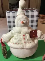 Russ Berrie 14” Snowman Plush The Jewel of Winter “glisten” New W/ Tag