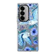 Galaxy Z Fold6 Clear Case Floral Owls by Papio Press