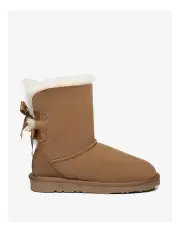 [EVERAU] Short Back Bow Boots in Chestnut