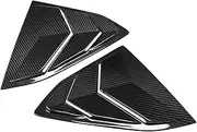 Compatible for Corvette C8 Z06 Stingray Coupe 2020-2024 Carbon Fiber Car Rear Side Window Louvers Vent Behind Shutters Decol Cover Trim