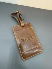 Yale University Luggage Tag Brown Leather Luggage Tag