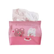 2Pcs Cute Cartoon Bear Printed Tissue Box PU Leather Home Tissue Container Towel Napkin Tissue Holder Case for Office Home Decoration
