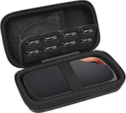 Case Compatible with SanDisk Extreme PRO Portable SSD with USB4, for SanDisk 2TB 4TB Solid State Drives, Memory Cards, SD Cards Storage Holder Organizer(Box Only)- Black