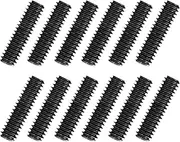 uxcell 12Pcs Fully All Threaded Rod, 1/4" Thread 20 Pitch 1" Length Carbon Steel Long Threaded Screw Threads Black Zinc Fully Studding Rod Bar for Furniture Garden Mounting Assembly