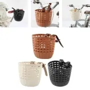 Kids Bike Basket Tricycle Basket Adjustable Strap Handwoven Baggage Bags