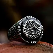 Men Gift Viking Tree of Life Symbol of Happiness and Eternity Vintage Biker Ring