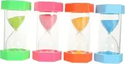 OKUMEYR 4pcs Boys and Girls Timer Decorative Glass Hourglass Toy Sand Clock Countdown Timer