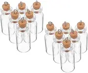 VINTORKY 15pcs Mini Glass Wishing Bottles with Cork Lids Tiny Vials for DIY Craft Projects Elegant Wedding Decorations Shower Party Favors Creative Keepsake Jars