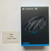 Logitech Logicool G600 MMO Gaming Mouse 20 Buttons RGB Wired USB Black New