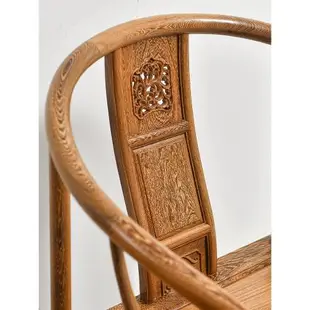 紅木家具雞翅木圈椅新中式太師椅休閑椅官帽椅實木椅子靠背椅茶椅