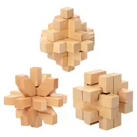 在飛比找樂天市場購物網優惠-木製孔明鎖 益智組合玩具積木 解鎖玩具 魯班鎖 智力環智慧鎖