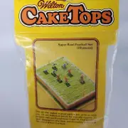 Wilton Cake Tops Vintage Superbowl Football Set 10 Piece New In Package Unopened